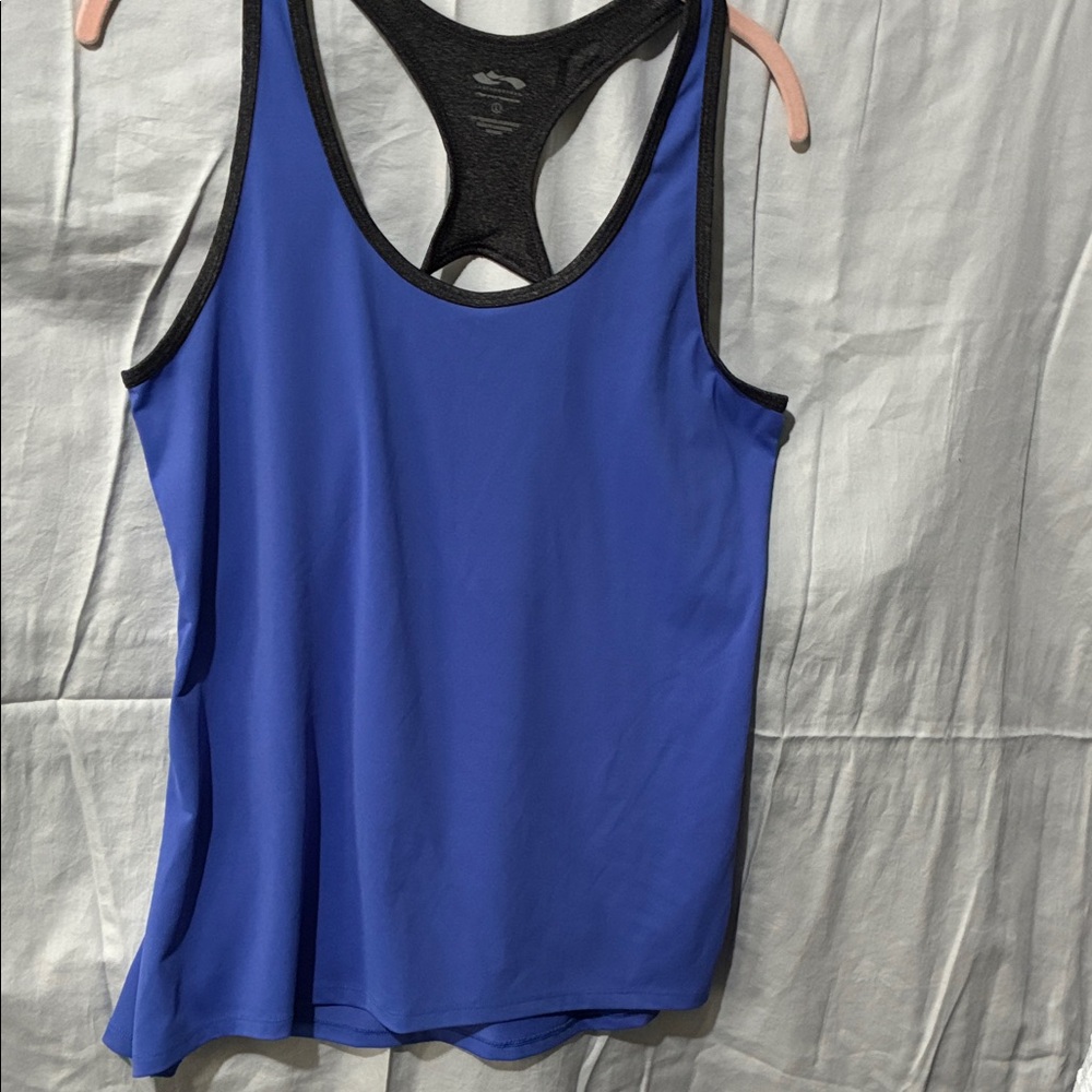 Cascade Collective Blue and Black Women's Jersey Top